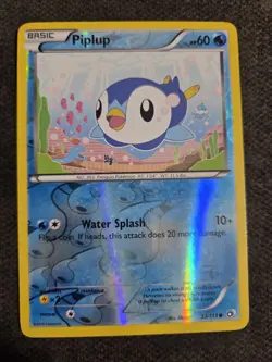 2013 Pokemon Legendary Treasures Piplup Reverse Holo Card 33/113 - Image 1