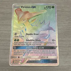 Pokemon Virizion GX 217/214 SM Lost Thunder Rainbow Secret Rare NM Card TCG - Image 1