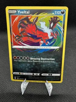 Yveltal Holo Amazing Rare Pokemon Card 046/072 Shining Fates - Image 1