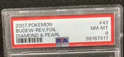 Pokemon Cards: Diamond and Pearl Reverse Holo: Budew 43/130 PSA 8 NS2 - Image 2