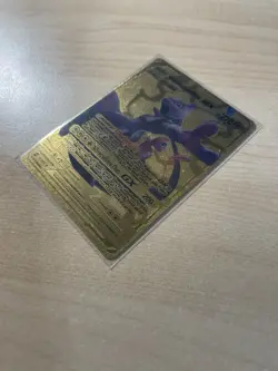 Fan Art - Pokemon Mewtwo & Mew Tag Team GX Gold Foil Collector Card - 270 HP - Image 3