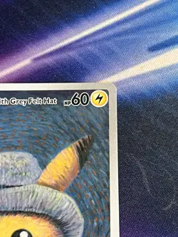 Pikachu Grey Felt Hat SVP085 Van Gogh Pokemon Card NM/M - Image 5
