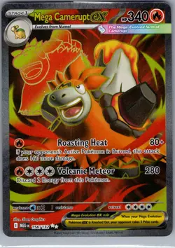 Mega Camerupt ex 156/132 ME01: Mega Evolution - Pokemon Card - NM - Image 1