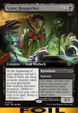 Grave Researcher ** FOIL EXTENDED ART ** #325 - Secrets of Strixhaven - NM MTG - Image 1