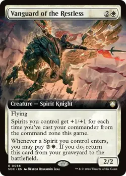 x1 Vanguard of the Restless - Extended Art R MTG Commander: Secrets of Strixhave - Image 1