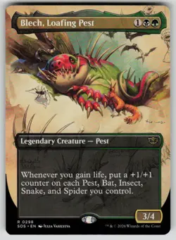 Blech, Loafing Pest (Borderless) Rare Secrets of Strixhaven 298 MTG NM 2026 - Image 1