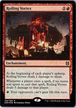 Roiling Vortex R Zendikar Rising 156 FOIL Near Mint - Image 1