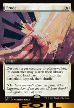 Erode ** FOIL EXTENDED ART ** #310 - Secrets of Strixhaven - NM MTG - Image 1