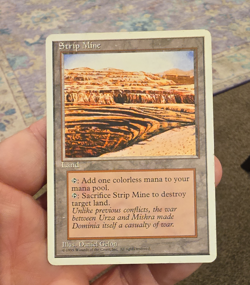 Strip Mine Magic The Gathering 1995 Land Regular English Daniel Gelon - Image 1