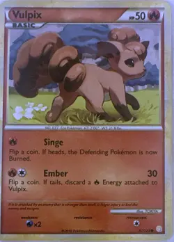 Vulpix 87/123 Common HeartGold & SoulSilver Pokemon Lightly Played - Image 1