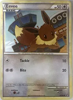 Eevee 47/90 Common HGSS Undaunted Pokemon Lightly Played - Image 1