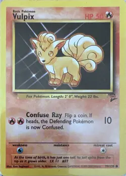 Vulpix 99/130 Common Base Set 2 Lightly Played - Image 1