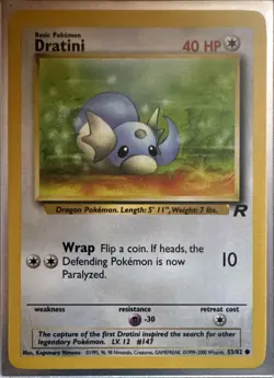 Dratini 53/82 Common Team Rocket Pokemon Unlimited Lightly Played - Image 1