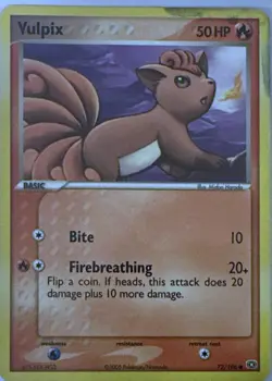 Vulpix 7/12 EX Trainer Kit 2 Minun Pokemon Lightly Played - Image 1