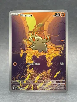 Pokemon - 205/191 Phanpy SV08 Surging Sparks Illustration Rare Holo NM TCG - Image 1