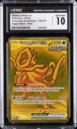 2025 POKEMON #178/131 WALKING WAKE EX CGC 10 GEM MINT - Image 1