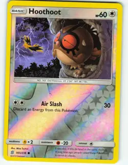 Hoothoot - Reverse Holo - 165/236 Unified Minds - Pokemon TCG - 2019 - Image 1