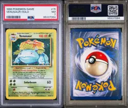 1999 Venusaur Base Set Unlimited HOLO Rare PSA 7 15/102 Pokemon WOTC TCG - Image 3