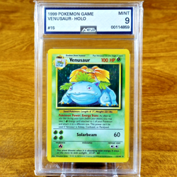 Pokemon Base Set Unlimited Venusaur 15/102 AGS Mint 9 Holo Rare 1999 - Image 1