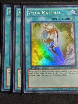 Yugioh - 3x Vylon Material HA05-EN028 1st Edition Super Rare NM - Image 1