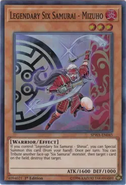 Yugioh! Legendary Six Samurai - Mizuho - SPWA-EN045 - Super Rare - 1st Edition N - Image 1