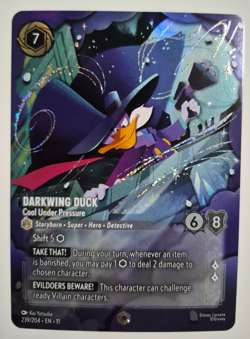 Disney Lorcana Winterspell Enchanted Darkwing Duck Cool Under Pressure Rare - Image 2
