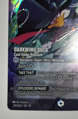 Disney Lorcana Winterspell Enchanted Darkwing Duck Cool Under Pressure Rare - Image 5