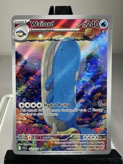 Pokemon TCG Wailord 162/159 SV09 Journey Together Illustration Rare NM Holo - Image 1