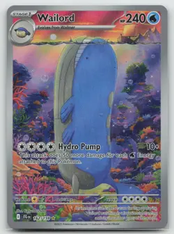 Pokemon - Wailord 162/159 Illustration Rare Holo - SV09: Journey Together - NM - Image 1