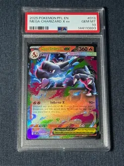 PSA 10 - 2025 POKEMON PFL EN #013/094 MEGA CHARIZARD X ex - Gem Mint - Image 1