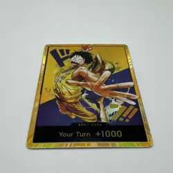 One Piece x Lakers - Luffy - Custom Gold Don Card English Textured With Foiling - Image 3