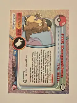 Pokemon TOPPS TV Series 2 "Kangaskhan" #115 Blue Logo Pokemon Card 2000 LP/MP - Image 2
