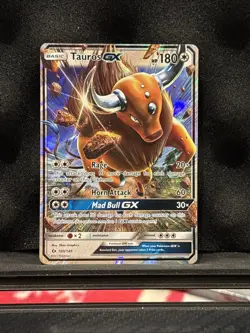 Tauros GX - 100/149 - Pokemon Sun & Moon Base Set Ultra Rare Card VLP - Image 1