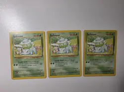 Vintage Pokemon Card Lot: 3x Bulbasaur (Base Set & Legendary Collection) - Image 1