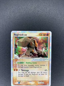 Regirock ex 98/101 2004 Pokemon Hidden Legends Rare Holo Cracked Ice HP - Image 2