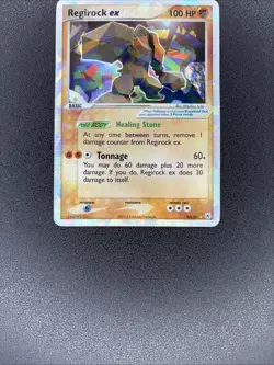 Regirock ex 98/101 2004 Pokemon Hidden Legends Rare Holo Cracked Ice HP - Image 3