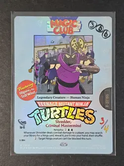 MTG Shredder, Criminal Mastermind R 2368 Foil Secret Lair x TMNT VHS Villains - Image 1