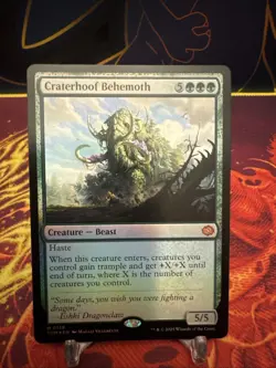MTG Tarkir Dragonstorm Craterhoof Behemoth 0138 NM FOIL - Image 1