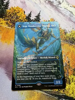 Sygg, Wanderwine Wisdom // Wanderbrine Shield - Borderless Lorwyn Eclipsed MTG - Image 1