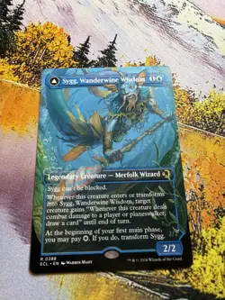 Sygg, Wanderwine Wisdom // Wanderbrine Shield - Borderless Lorwyn Eclipsed MTG - Image 2