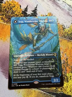 Sygg, Wanderwine Wisdom // Wanderbrine Shield - Borderless Lorwyn Eclipsed MTG - Image 4