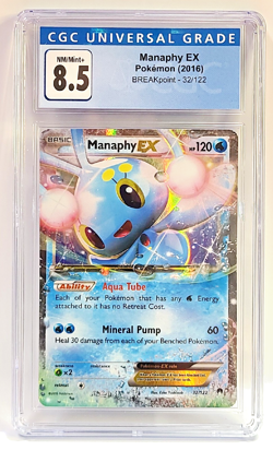 Pokemon 2016 Breakpoint Manaphy EX Aqua Tube 32/122 Water CGC 8.5 Grade NM/Mint - Image 1
