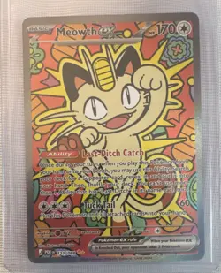 The Pokemon Company Meowth ex 121/088 Holo HP 170 English 2024 Rare Basic - Image 1