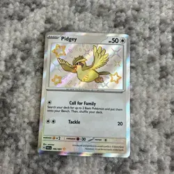 Pidgey 196/091 SV: Paldean Fates Shiny Rare Holo Pokemon TCG 2024 NM - Image 1