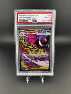 2026 POKEMON ASC EN-ASCENDED HEROES #269 MEGA GENGAR EX MEGA ATTACK RARE PSA 10 - Image 1