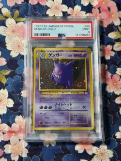 1997 Pokemon Gengar 094 Fossil Holo Japanese PSA 9 - Image 1