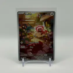 Pokemon Stufful 154/132 Me01: Mega Evolution Full Art Holo Illustration Rare - Image 1