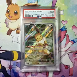 Pokemon Prismatic Evolutions ETB Eevee Black Star Promo PSA 10 GEM MINT - Image 1