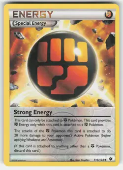 Strong Energy 115/124 Uncommon Fates Collide Pokemon Reverse Holo MP - Image 1