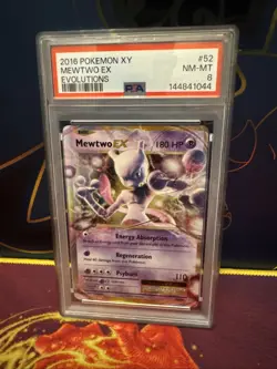 POKEMON 2016 XY MEWTWO EX Evolutions #52 PSA 8 RARE - Image 3